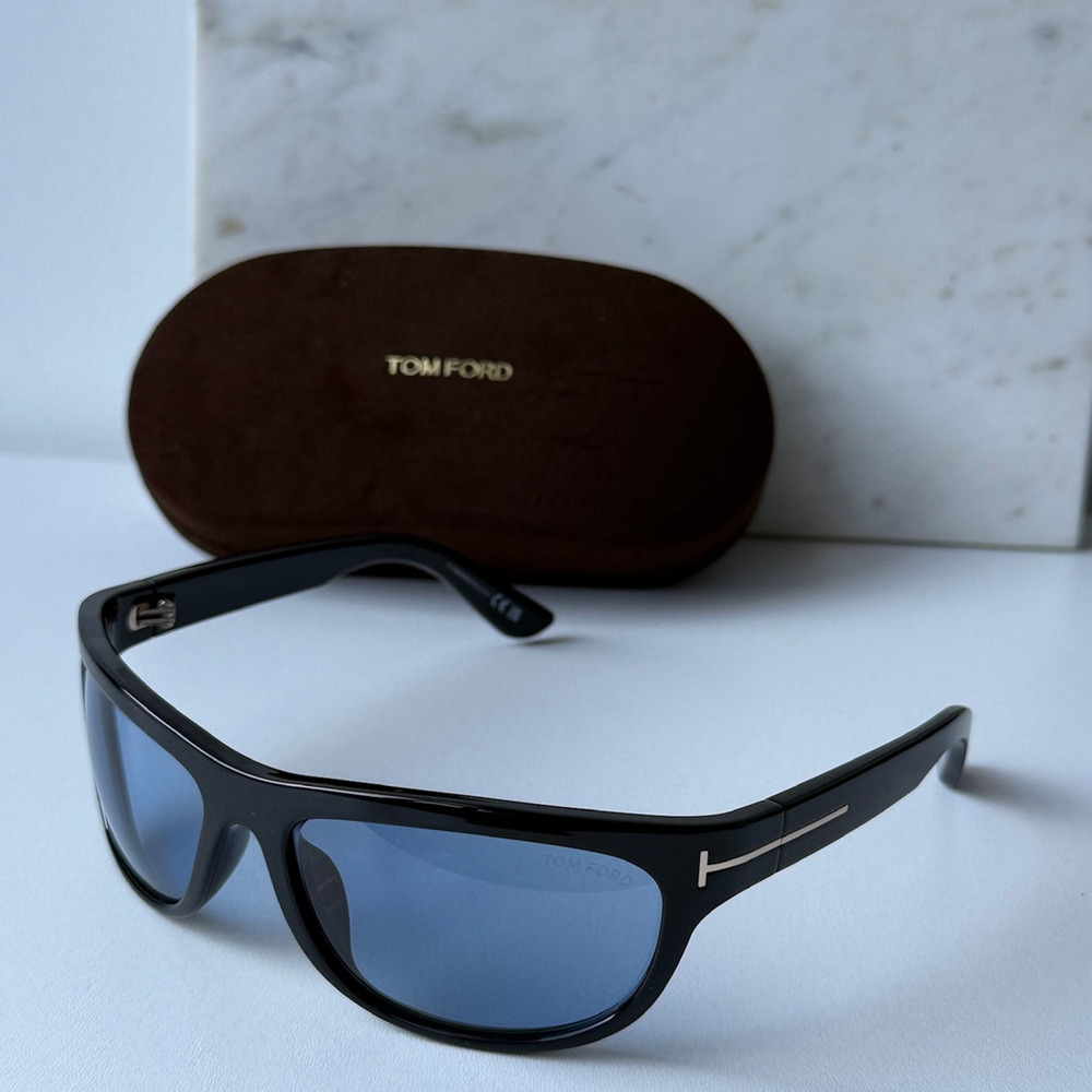 NEW Tom Ford Anders FT1363 Mask Sunglasses in Black Blue